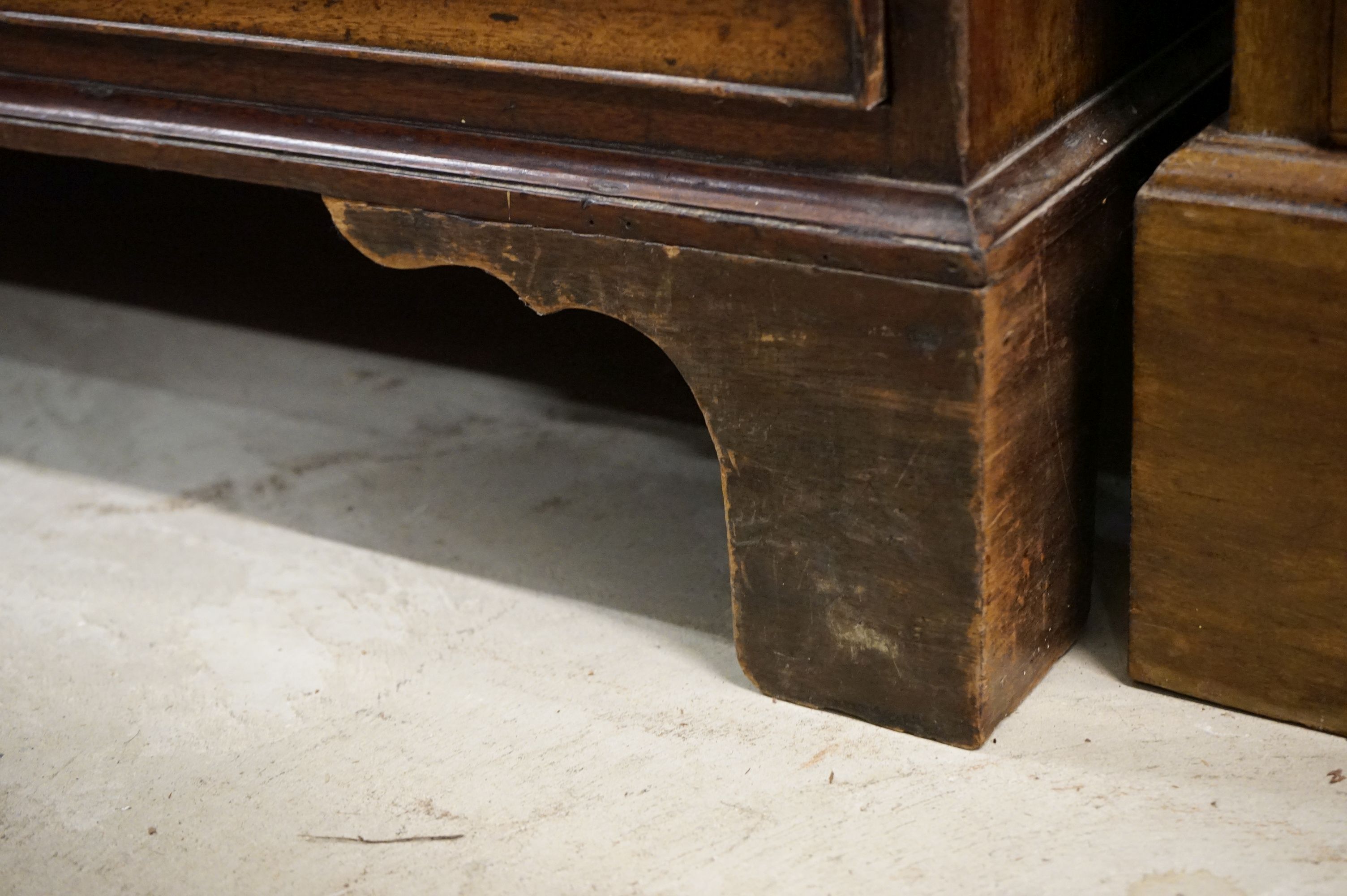 George III Mahogany Linen Press, the upper section later converted to half hanging space and half - Image 25 of 28