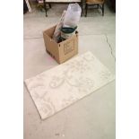 Four Rugs including Marks & Spencer Cream Ground Wool Rug 81cm x 140cm, Turkish Cream Ground Wool