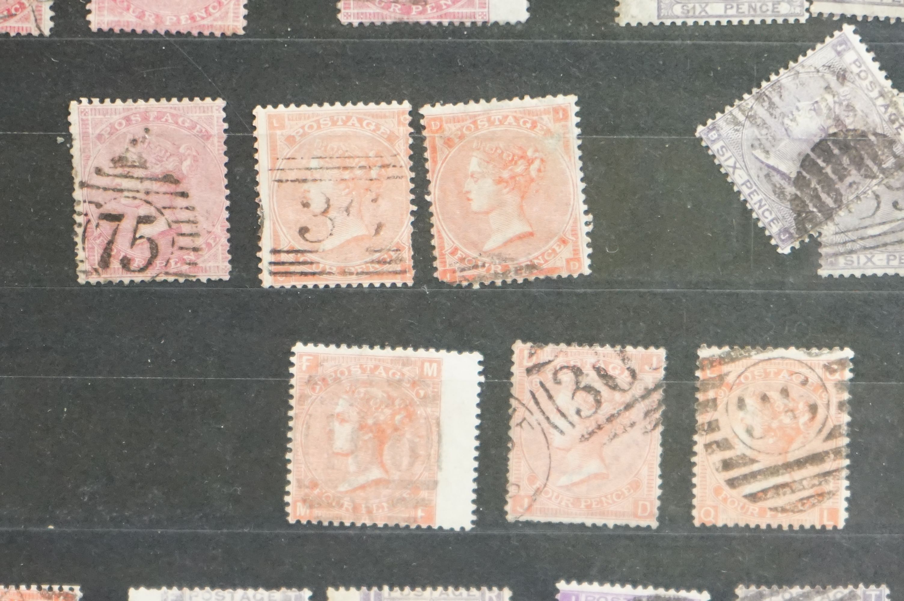 A collection of Queen Victoria Stamps to include three Penny Blacks, sixteen two penny blues and a - Image 14 of 17