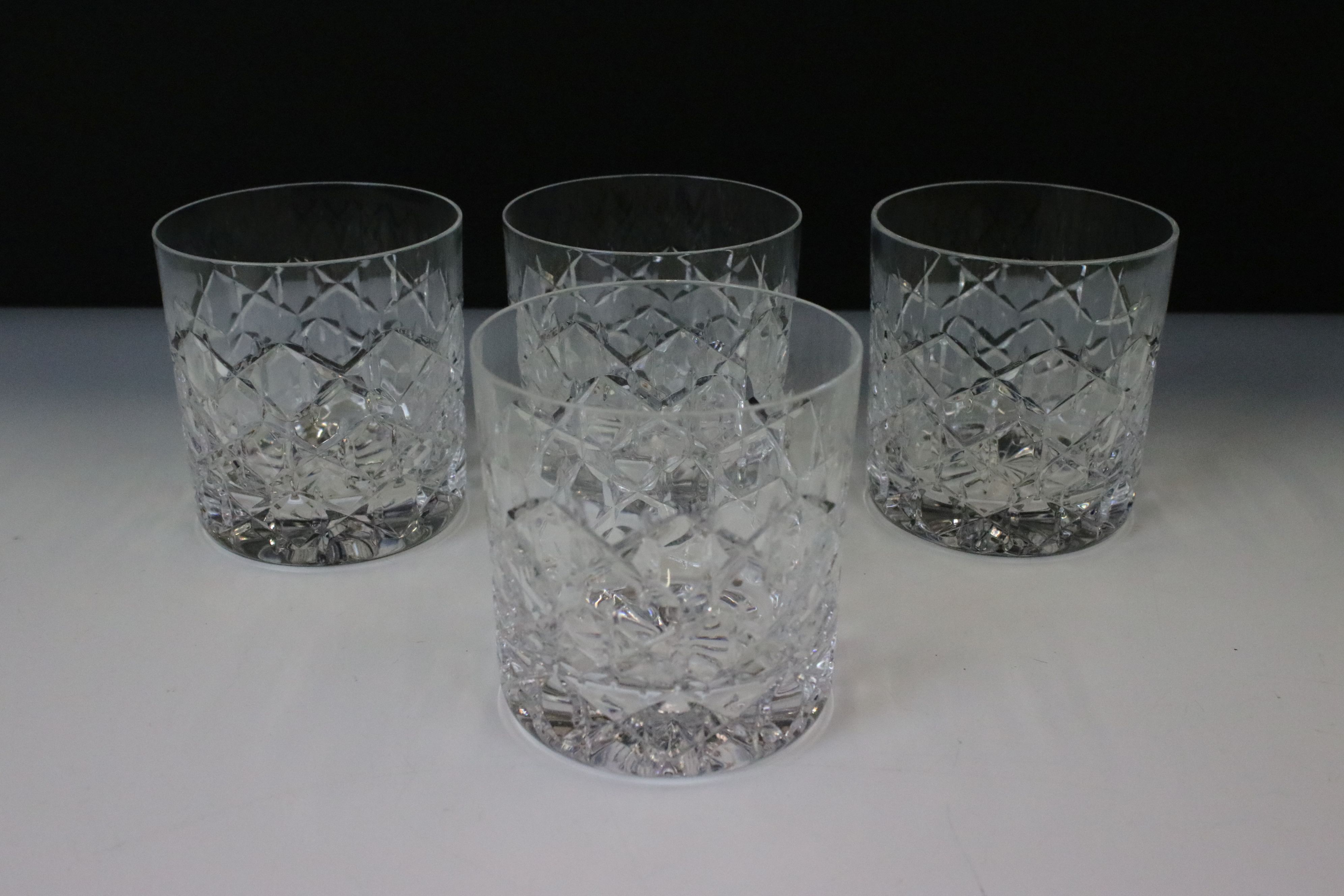 Tiffany & Co Boxed Set of Four Crystal Cut Glass Whiskey Tumblers (8.5cm high), together with a - Image 2 of 5