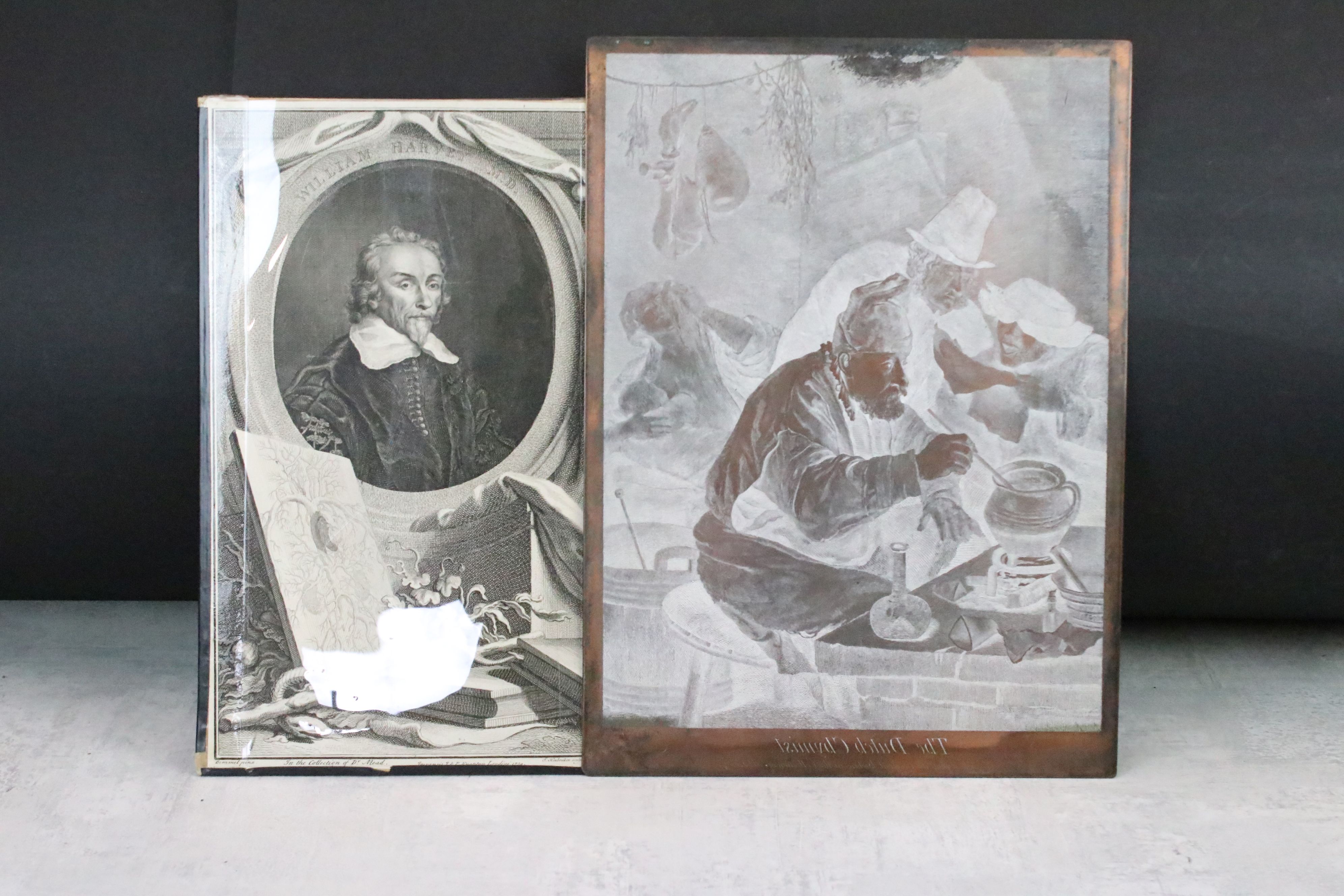 Two 18th / 19th century Copper Engraving Printing Plates including ' The Dutch Chemist ', 30cm x - Image 2 of 7