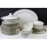 Royal Doulton ' Berkshire ' pattern dinnerware to include 2 lidded serving dishes, oval serving