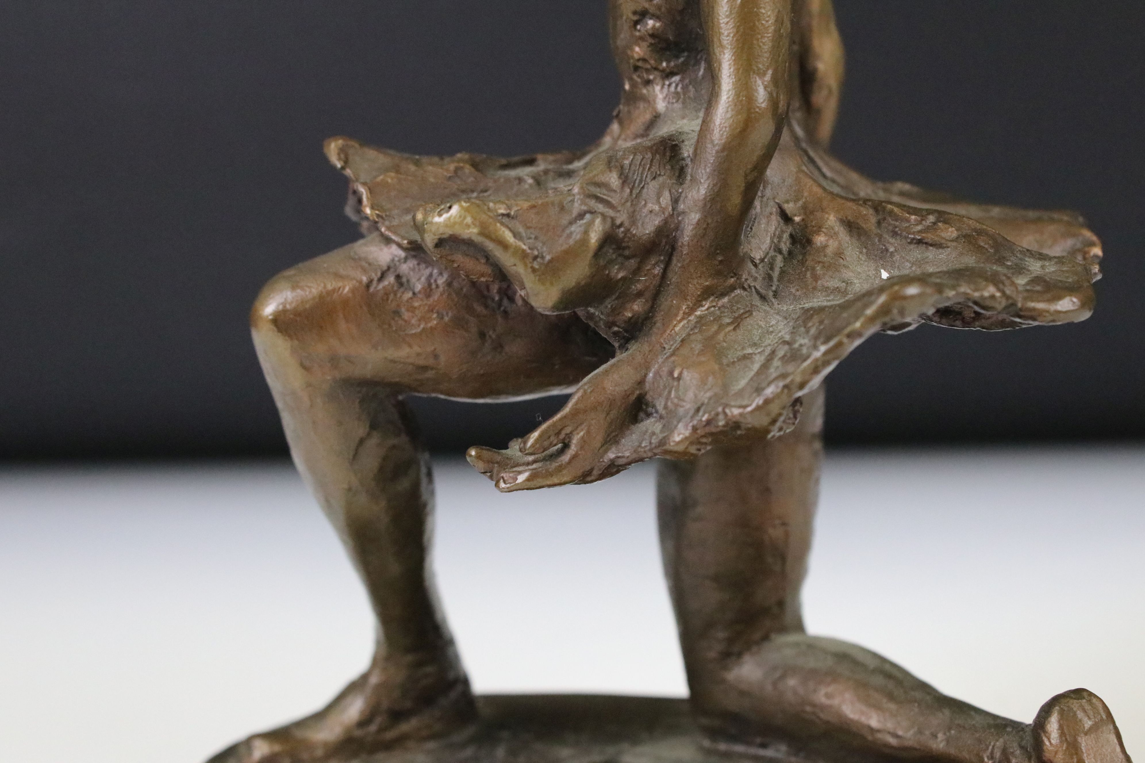 Nathan David - ' Curtain Call ' Patinated Bronze of a kneeling ballerina, signed in cast, applied - Image 5 of 8