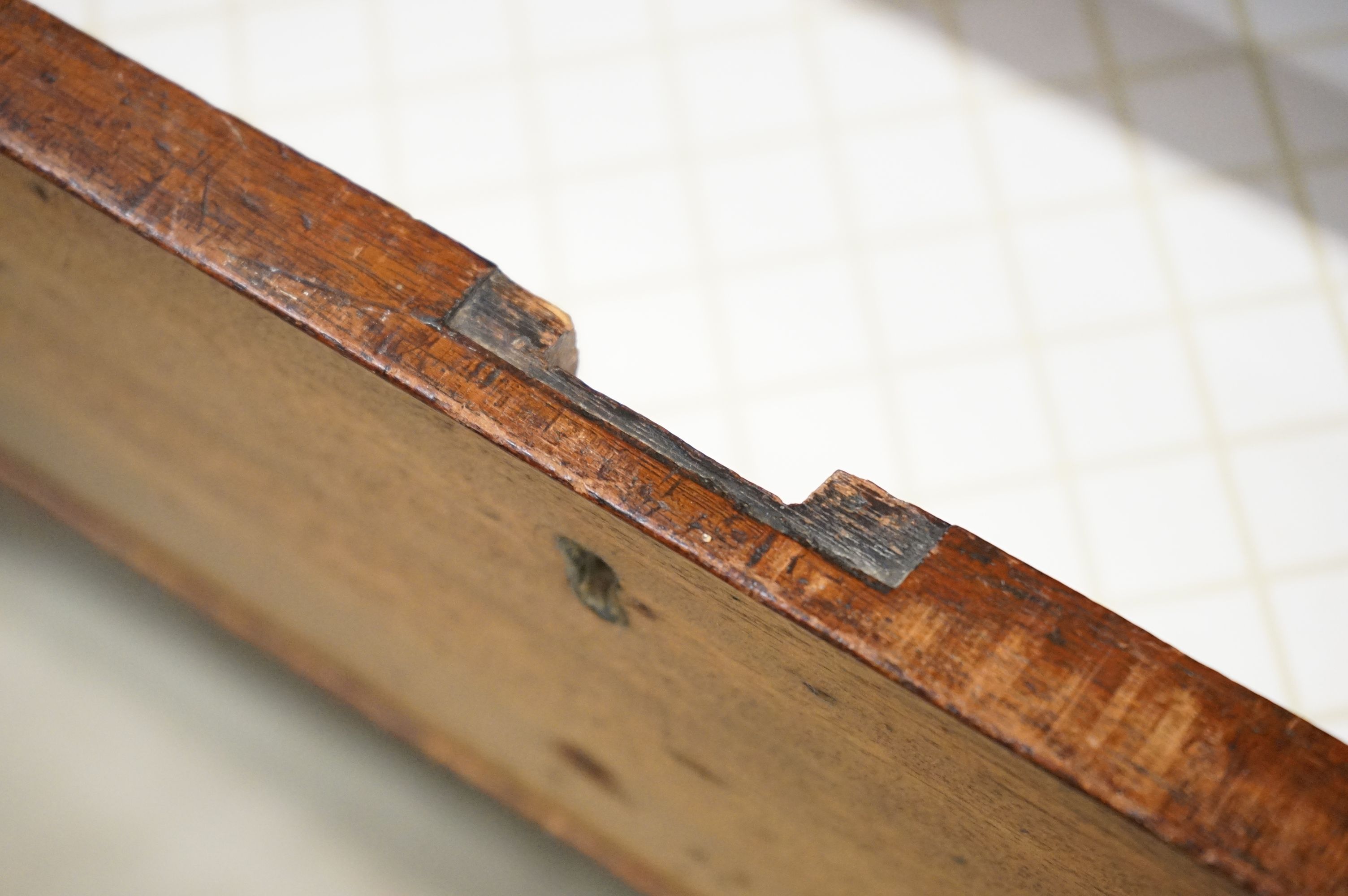 George III Mahogany Linen Press, the upper section later converted to half hanging space and half - Image 22 of 28