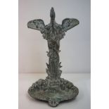 Victorian style Brass Stick Stand cast in the form of a Crane with outstretched wings, 54cm high