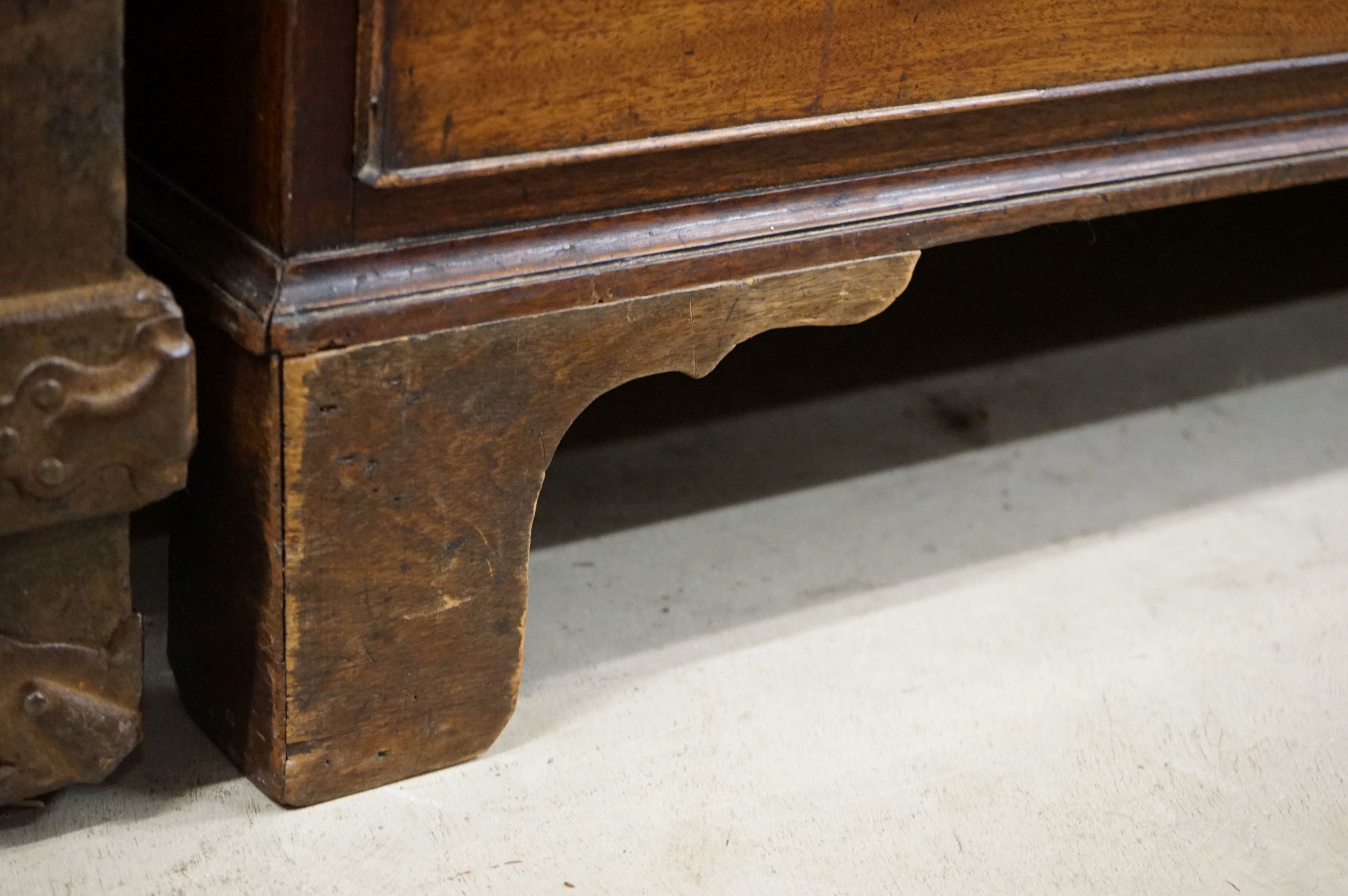 George III Mahogany Linen Press, the upper section later converted to half hanging space and half - Image 28 of 28