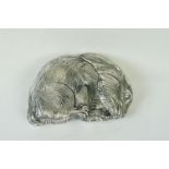 Silver Plated Vesta Case in the form of a rabbit