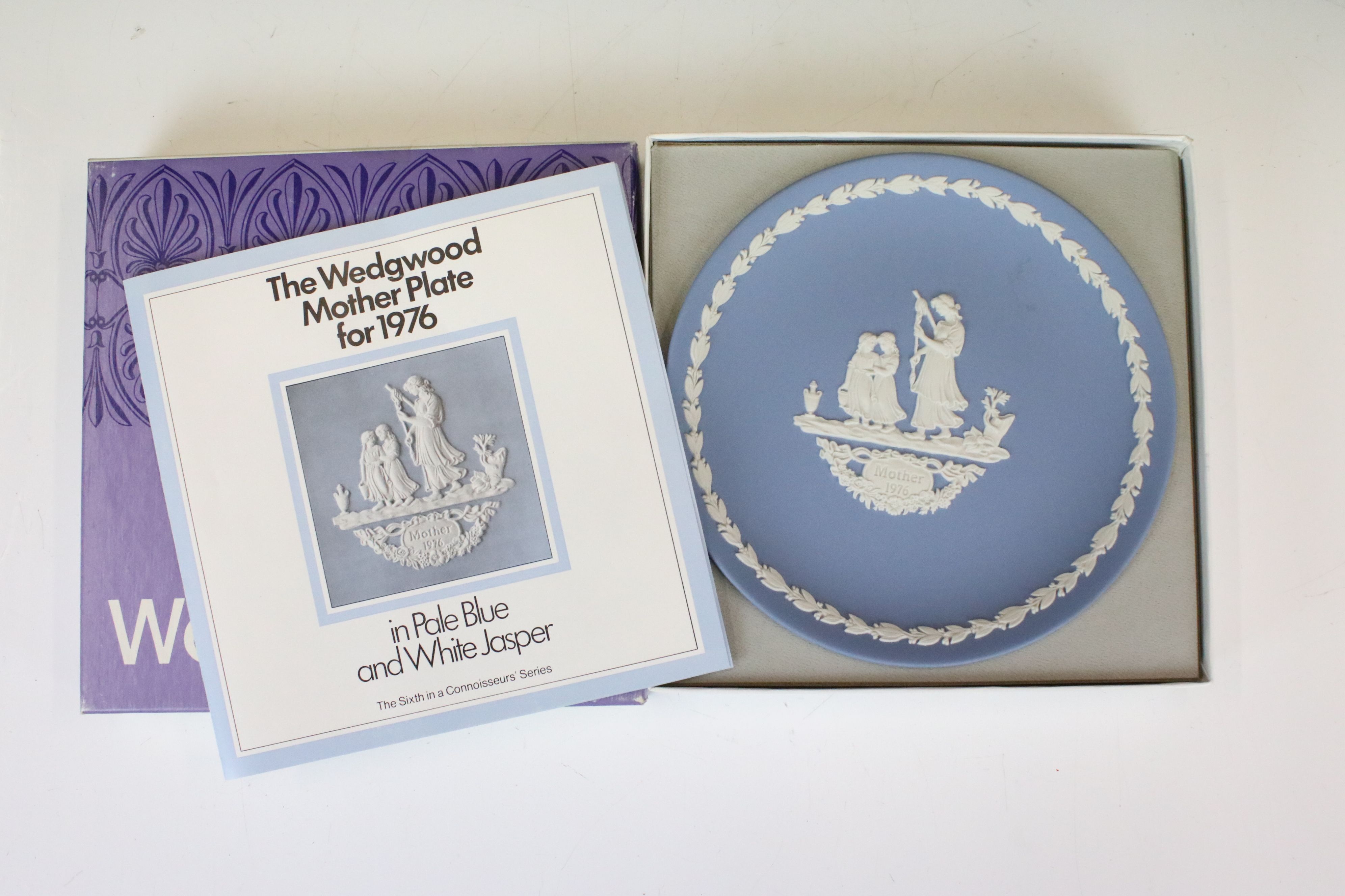 9 Boxed Wedgwood Jasperware ceramics to include 8 x Pale Blue examples (3652 Royal Wedding Loving - Image 3 of 6