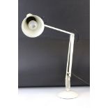 Herbert Terry & Sons - Mid 20th C white enamel anglepoise desk / table lamp, model 90 (measures