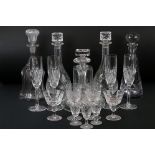 Collection of 20th Century glassware to include 8 x decanters & stoppers (featuring Royal Doulton, 2