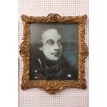 Oil Painting Portrait of Napoleon, 68cm x 58cm, ornate gilt effect framed and glazed