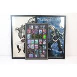 Framed, Glazed and Mounted Collection of Thirty One Super-Hero / Comic Trading Cards including