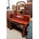 Victorian Duchess Dressing Table with swing mirror and eight drawers, 119cm long x 50cm deep x 149cm