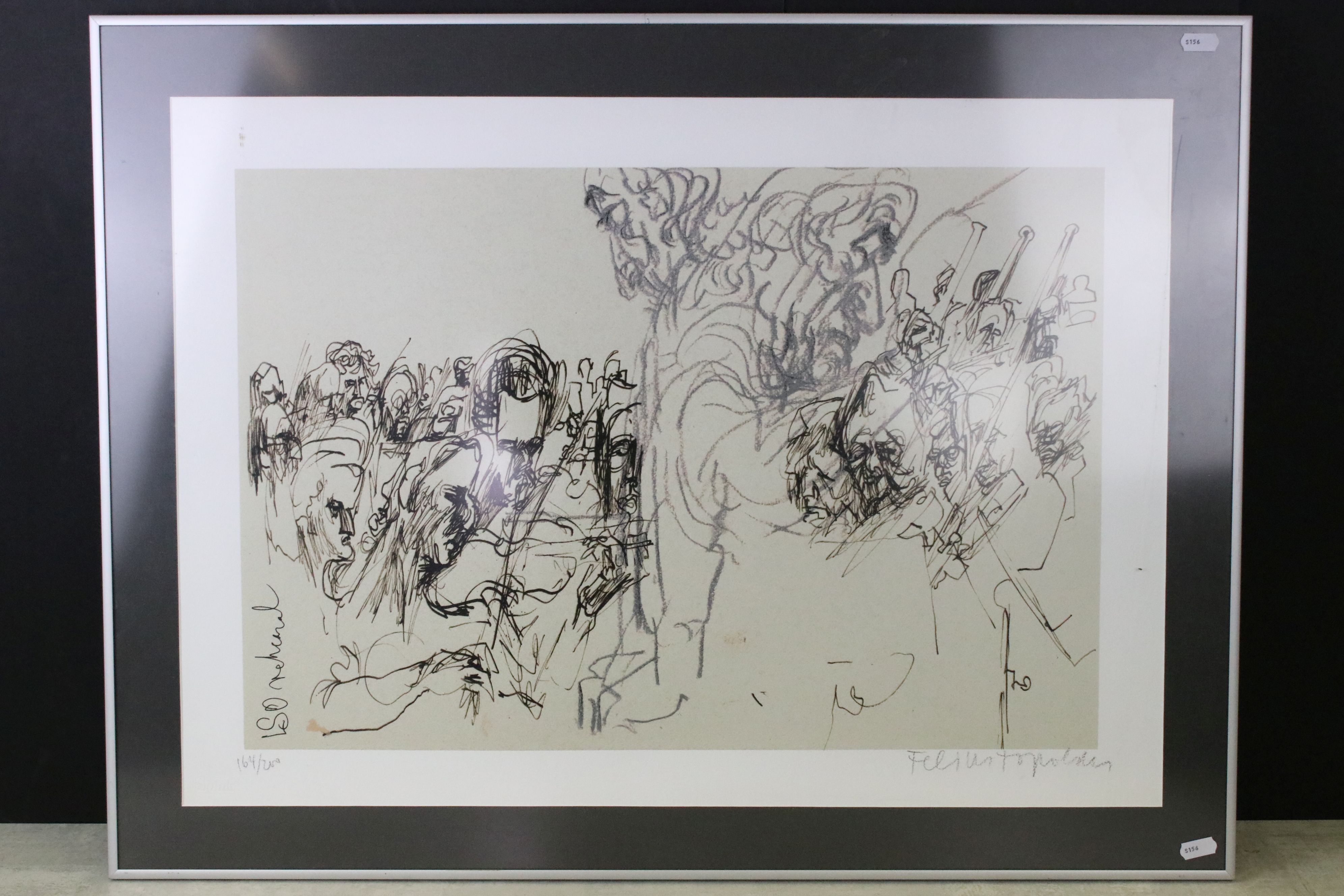 Feliks Topolski (1907 - 1989) Signed Limited Edition Print no.164/200 with Spink gallery stamp, - Image 2 of 24