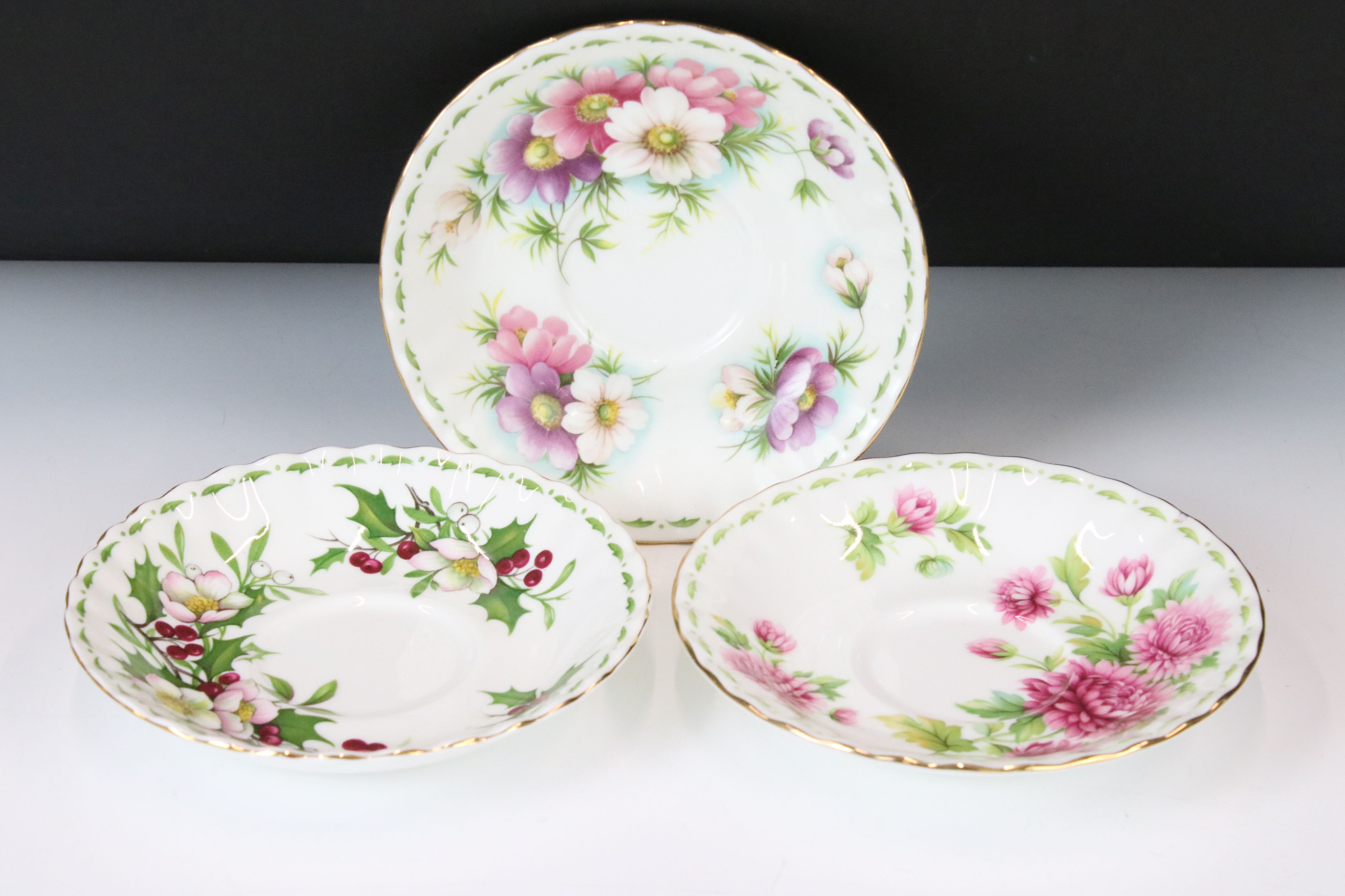 Royal Albert ' Flower of The Month Series ' tea ware, to include 9 x boxed teacups & saucers ( - Image 4 of 11