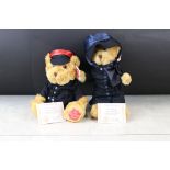 Two contemporary Salvation Army teddy bear figures.