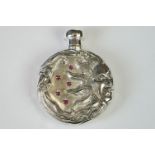 Perfume Bottle with sun and moon embossed decoration stamped 800