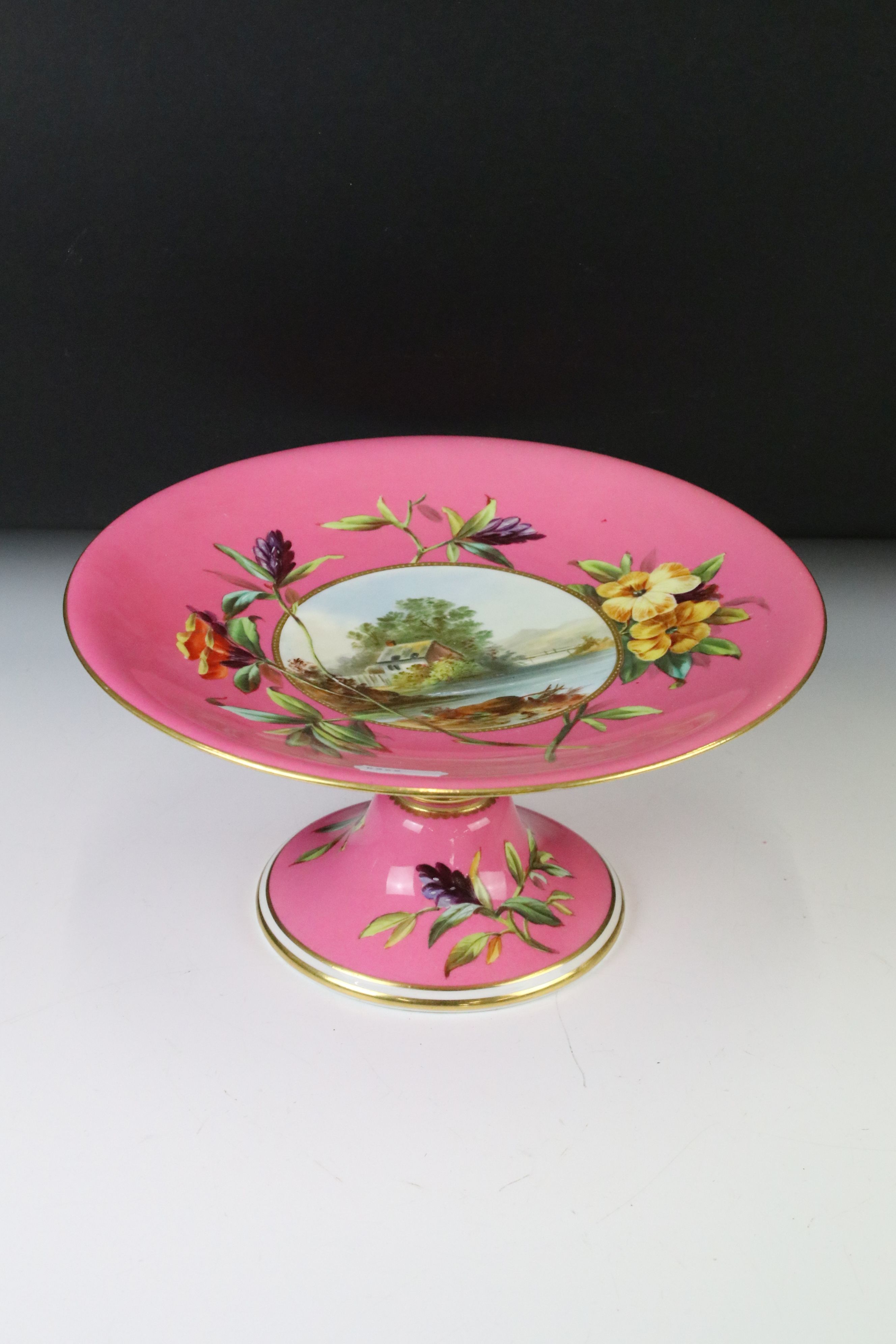 Group of mixed glass & ceramics to include a late 19th / early 20th century pink ground porcelain - Image 6 of 16