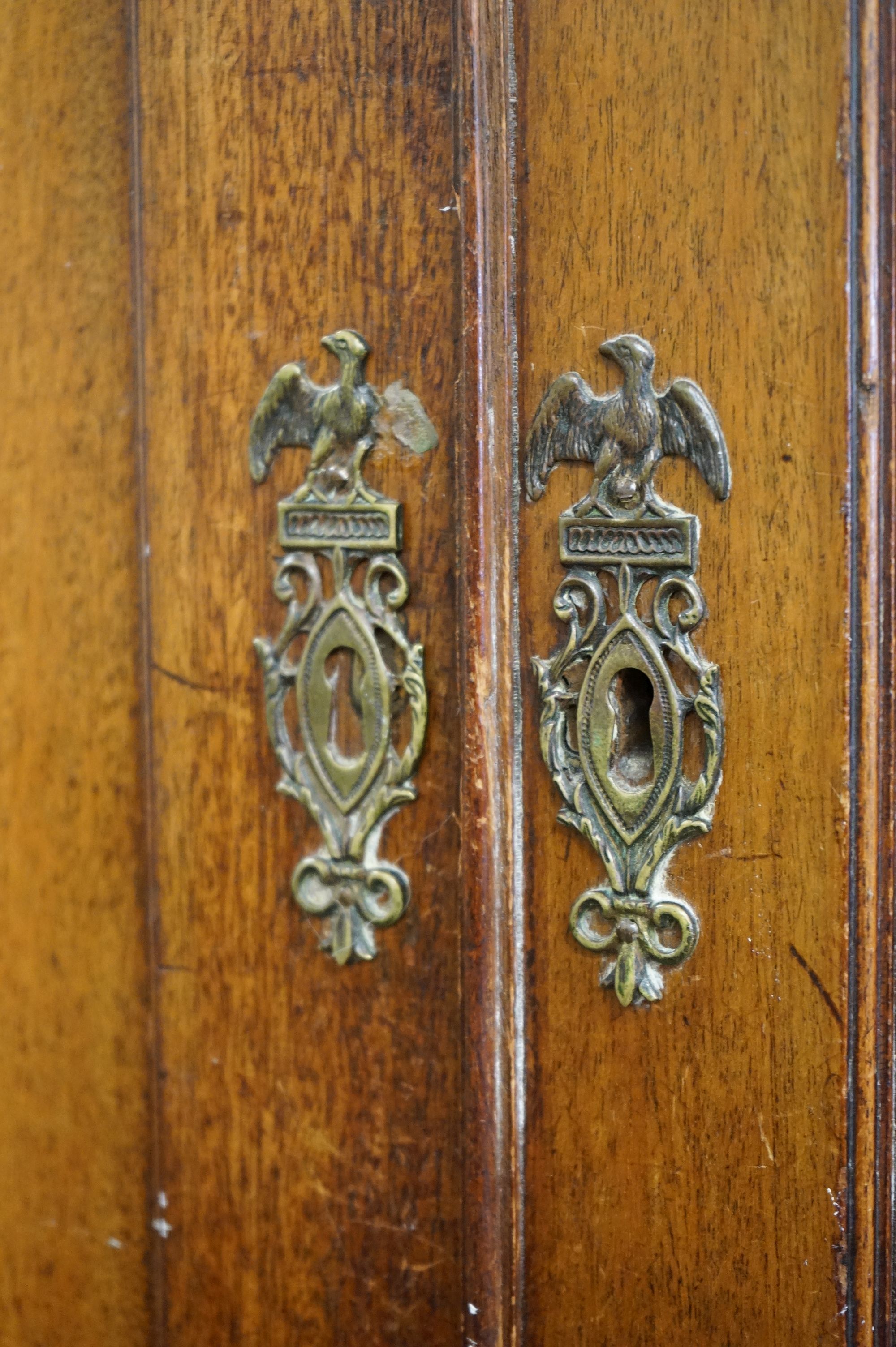 George III Mahogany Linen Press, the upper section later converted to half hanging space and half - Image 6 of 28