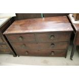 Early 19th century Mahogany Chest of Two Short over Two Long Drawers (formerly the upper half of a
