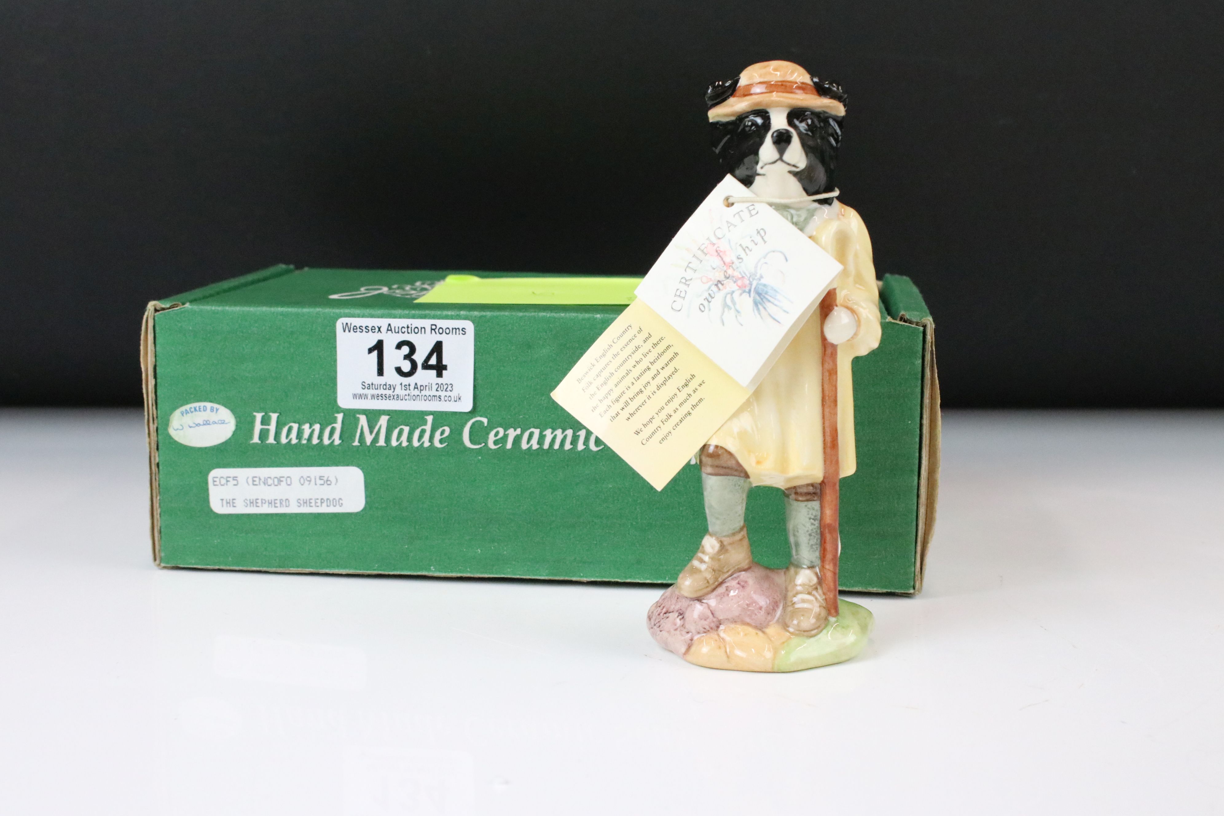 Three Boxed Beswick ' English Country Folk ' figures to include Shephard Sheepdog (ECF 5), Mrs - Image 4 of 12