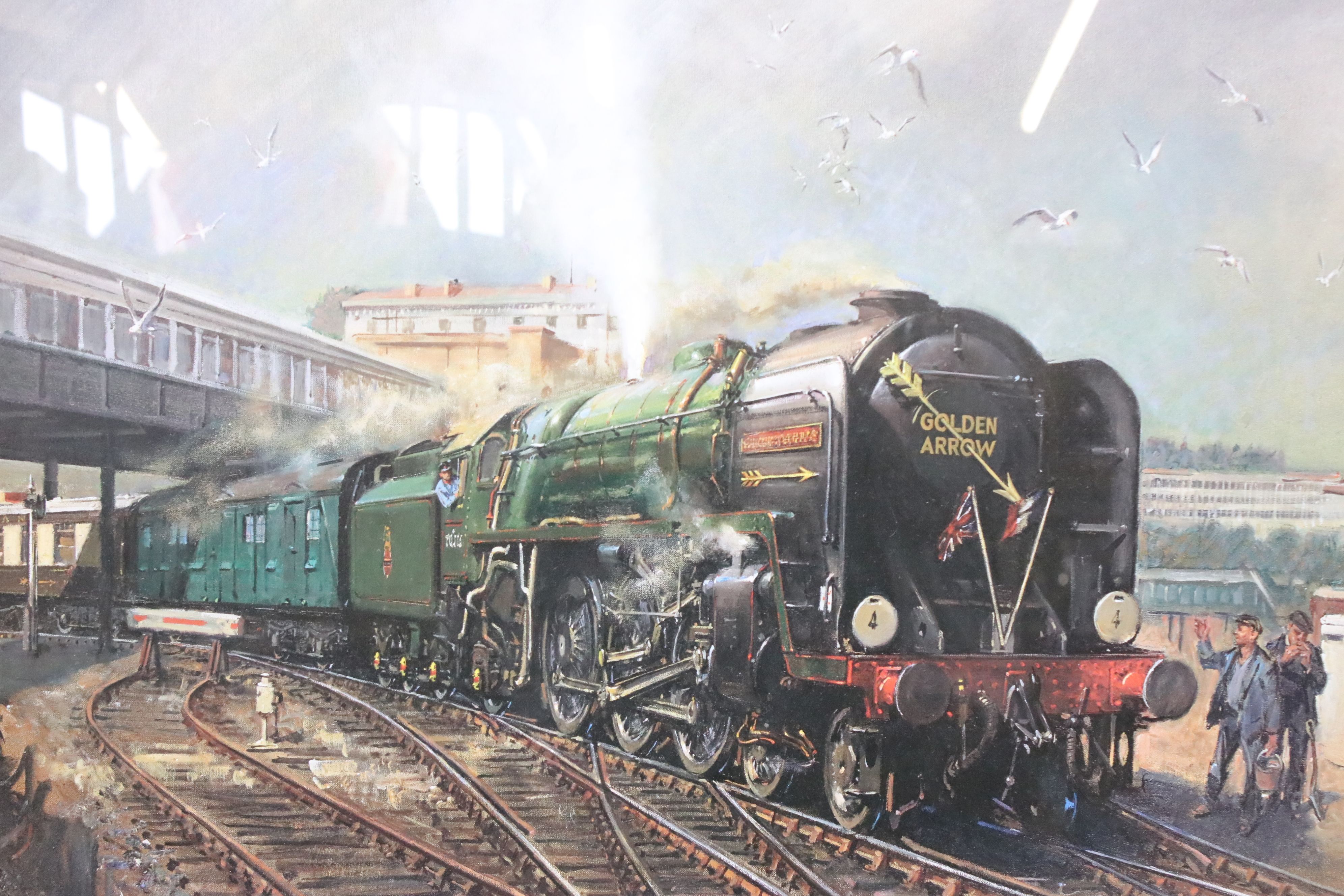 Terence Cuneo, Signed Limited Edition Print ' The Golden Arrow ' no. 550/850, 49cm x 62cm, framed - Image 2 of 8