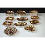 Royal Crown Derby ' Old Imari ' ceramics (pattern no. 1128) - 22 pieces to include 9 x octagonal nut