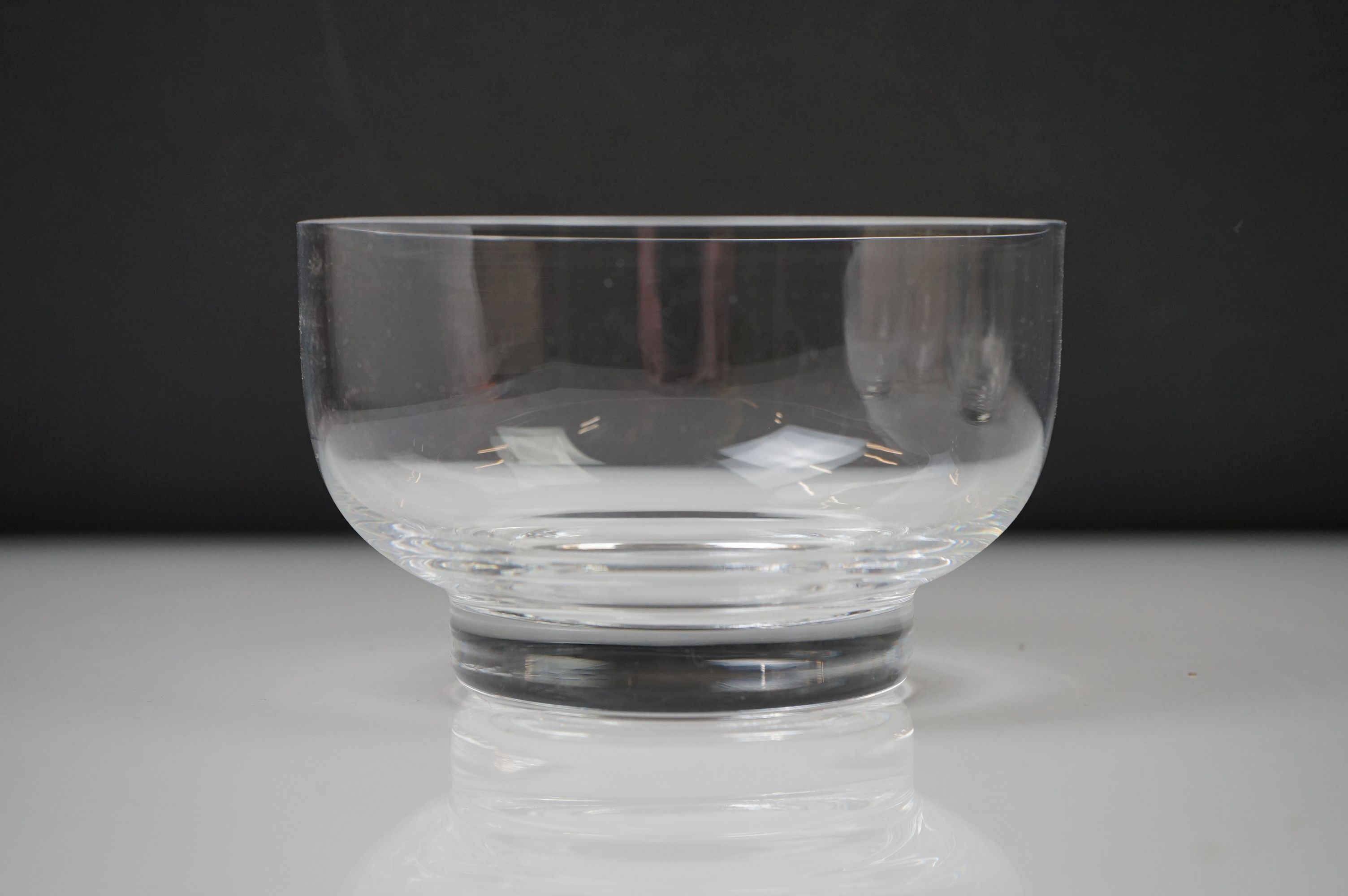 Whitefriars - Six clear sundae glasses, of circular footed form, approx 10cm diameter contained - Image 3 of 7