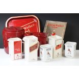 Whisky Pub Collectables - Collection of Johnnie Walker Red Whisky items including 2 x Ice Buckets,