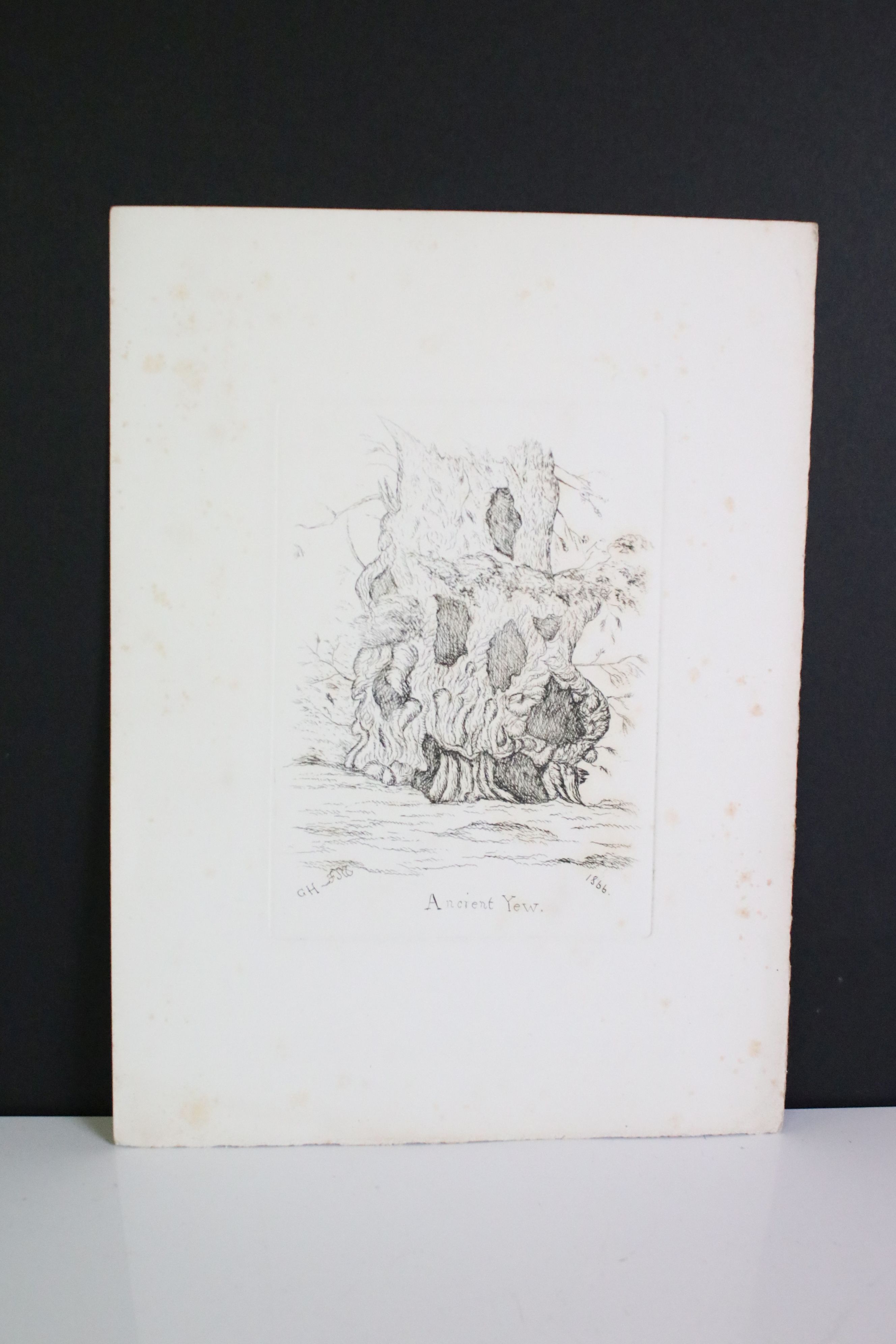 Approximately Twenty 19th century Pen and Ink / Etchings, some comical, all with monogrammed - Image 9 of 9