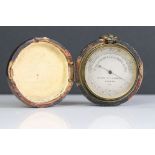 An early 20th century Negretti & Zambra pocket barometer in original fitted case.
