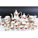 Royal Albert ' Old Country Roses ' ceramics to include a teapot & cover, coffee pot & cover, 8