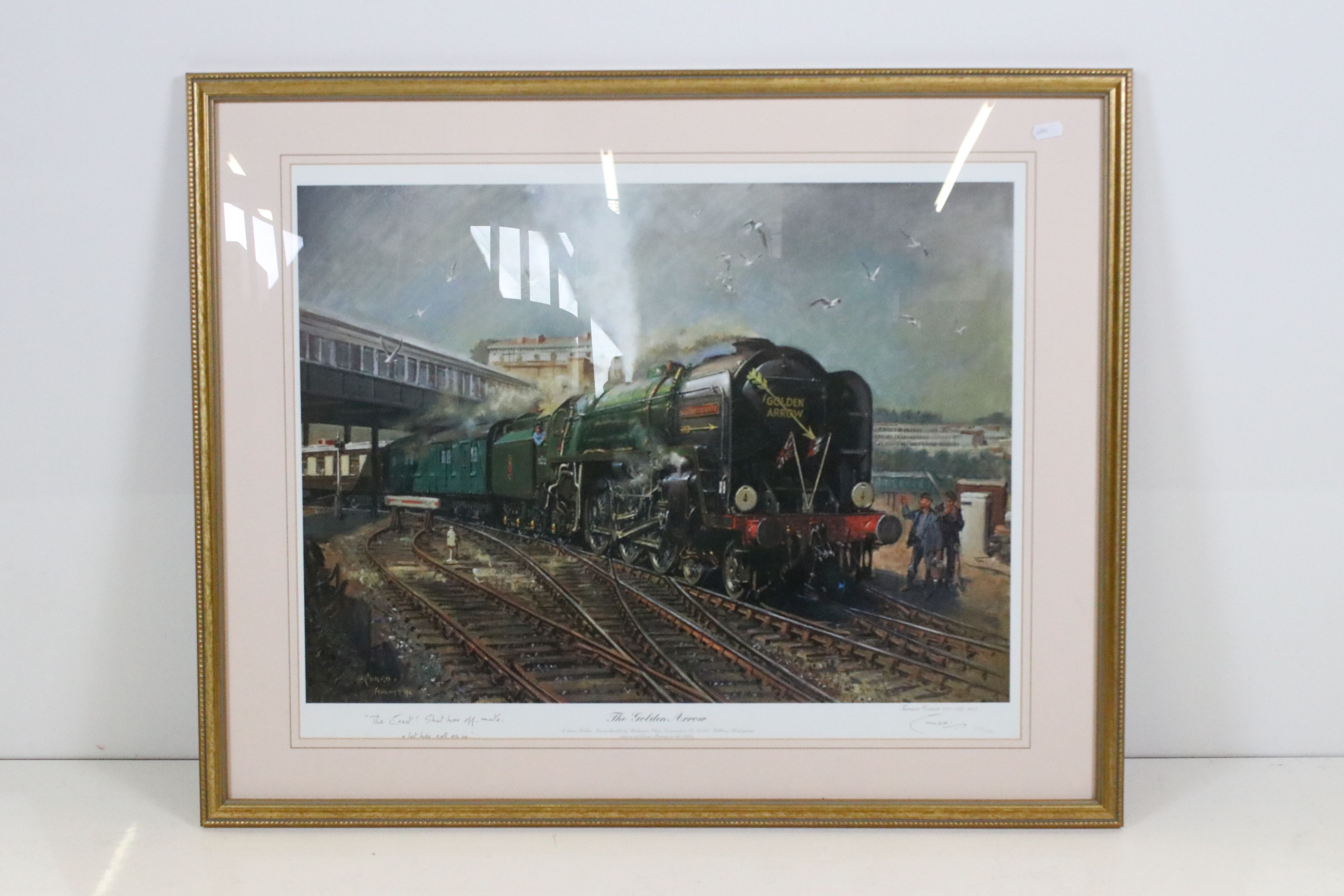 Terence Cuneo, Signed Limited Edition Print ' The Golden Arrow ' no. 550/850, 49cm x 62cm, framed