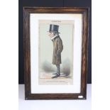 19th century Vanity Fair Print ' Statesman no. 11, The Right Honorable William E Gladstone ', with a