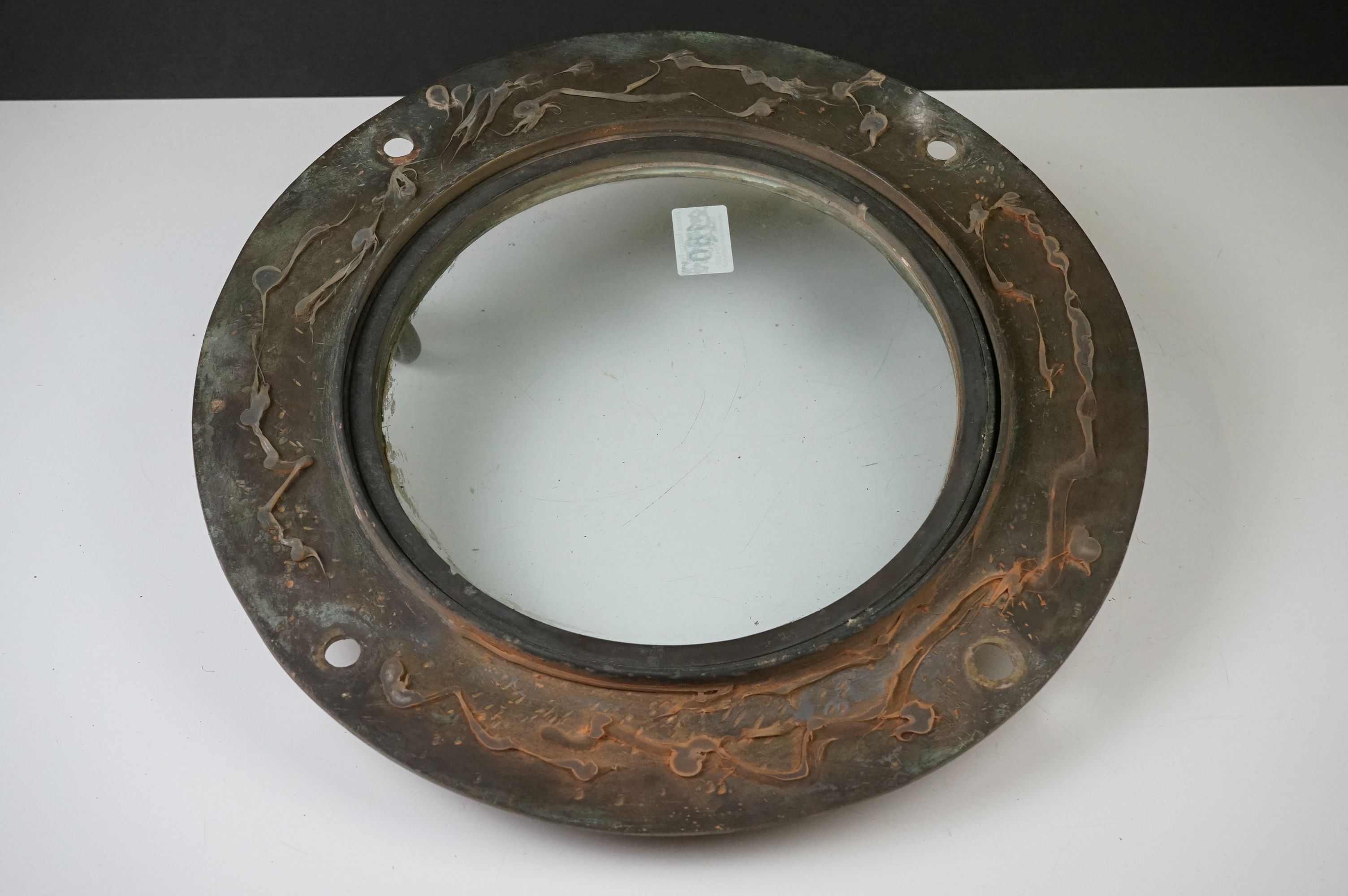 Pair of Bronze / Brass Ship's Porthole Windows, each 40cm diameter - Image 7 of 7