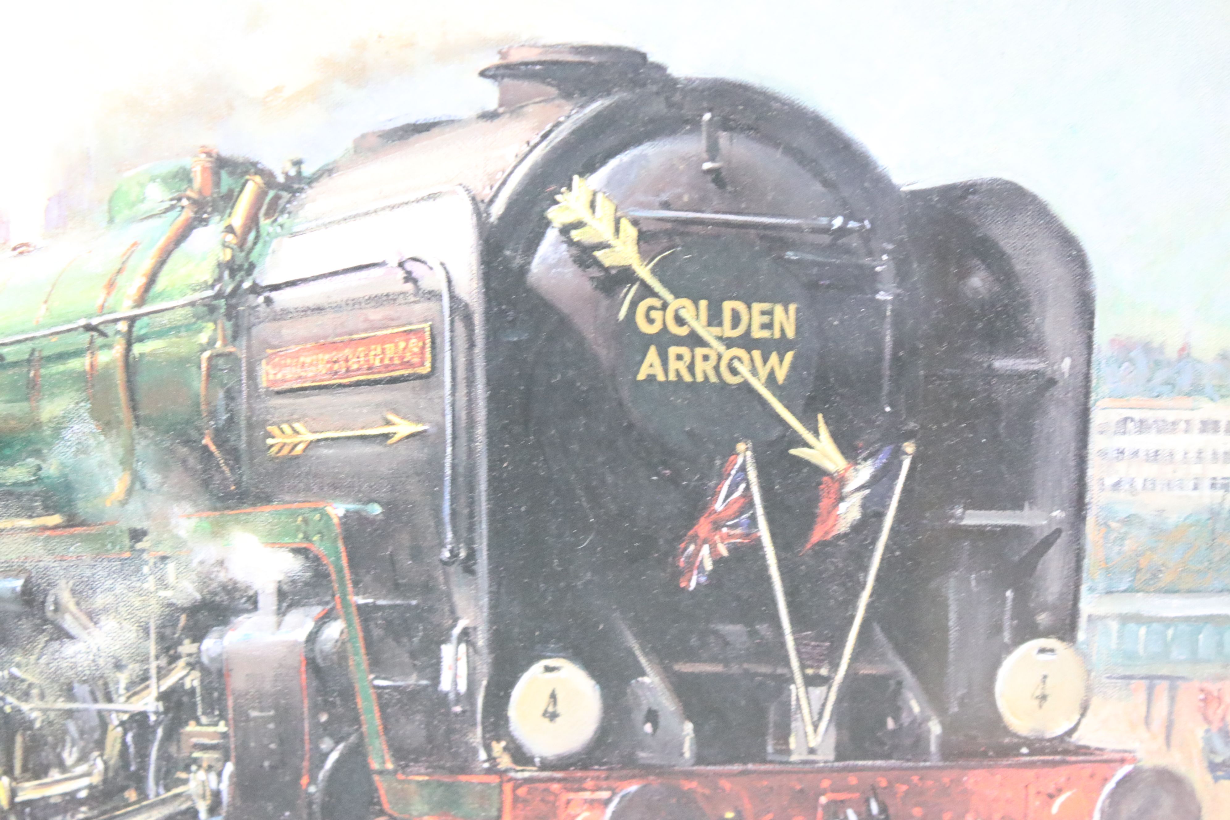 Terence Cuneo, Signed Limited Edition Print ' The Golden Arrow ' no. 550/850, 49cm x 62cm, framed - Image 3 of 8
