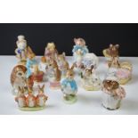 14 Beswick Beatrix Potter figures to include Mrs Tiggy-Winkle (oval back stamp), Jemima