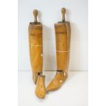 Pair of Early 20th century Wooden Boot Trees made by Bartley & Sons of Oxford Street, stamped A.