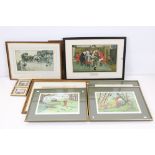 Christopher Hope, Set of Three Humorous Golfing Limited Edition Signed Prints titled ' The Iron Shot