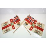 Pair of Vintage British Empire ' Advance Australia ' flags (measure approx 84cm x 42cm - excluding