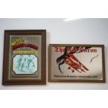 Two Reproduction Advertising Mirrors - Lambert & Butler and The Red Baron, each 33cm x 25cm