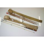 Arjon 6' Three Piece ' Stella no. 462' Fishing Rod together with Four Piece Split Cane Rod, both