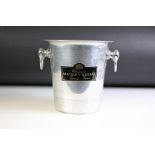 French Metal Champagne Ice Bucket with label ' Champagne Mansard-Baillet ', 21cm high