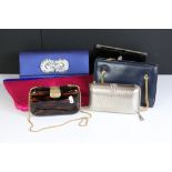 A collection of eight vintage ladies handbags to include a faux tortoiseshell example.