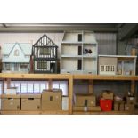 Doll's Houses and Accessories - Eight Scratch and Kit Built Doll's Houses / Buildings together