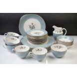 Royal Doulton ' Rose Elegans ' tea and dinner ware to include 6 teacups & saucers, 6 tea plates,