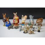 Ten Wade Porcelain Disney animal figures, together with a Wade Tom & Jerry figure, 2 x Royal Doulton