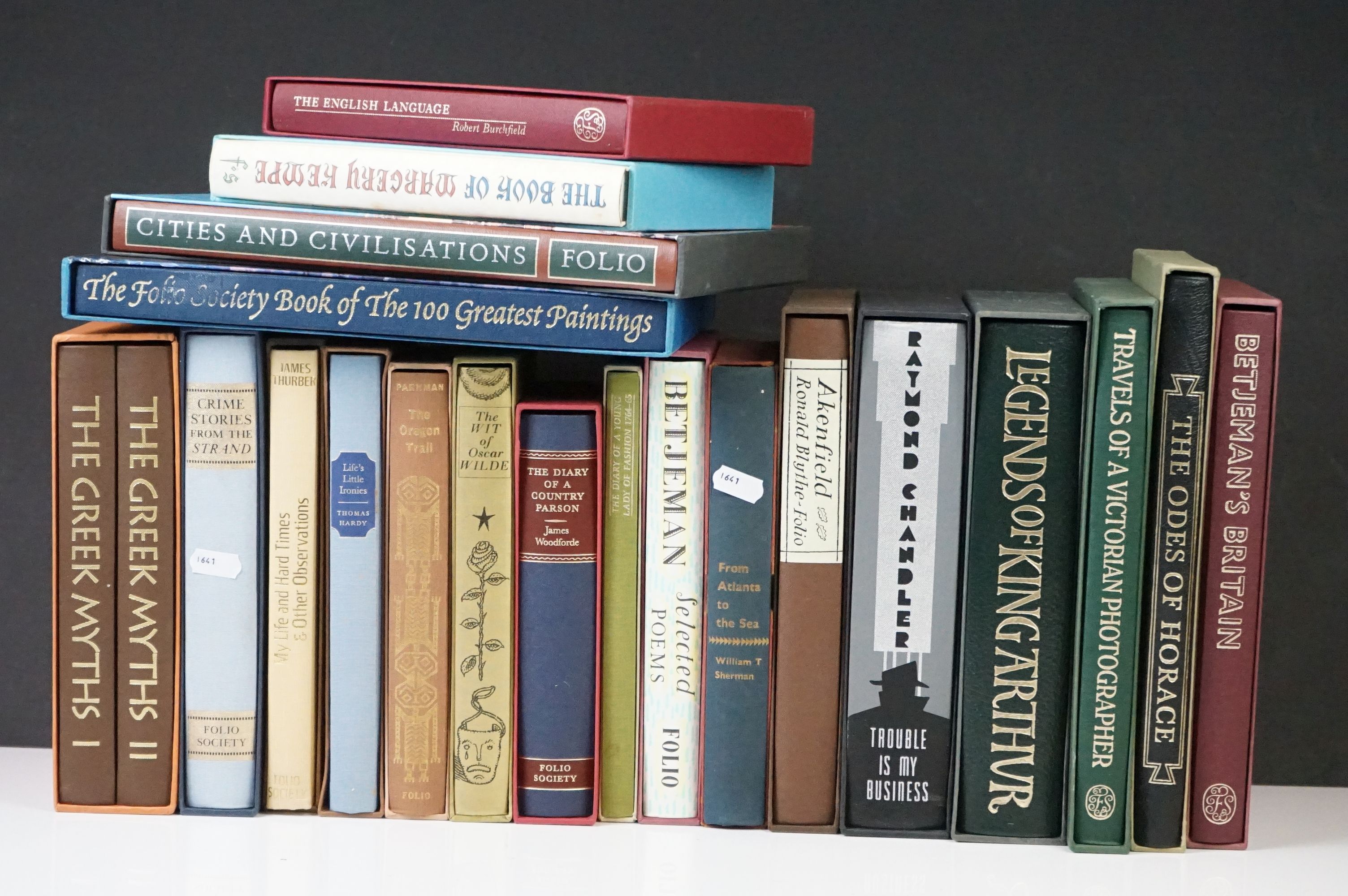 A collection of approx twenty Folio Society books, mainly historical examples, all within slip