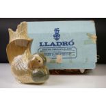 Boxed Lladro Mandarin Duck 'Pato Mandarin' porcelain figure, model no. 695, measures approx 21cm