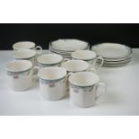 Royal Doulton ' Juno ' pattern tea set to include 8 teacups & saucers and 6 tea plates